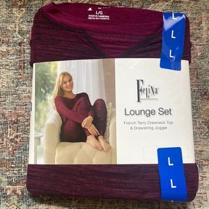 NWT Felina French terry lounge set, Burgundy size large